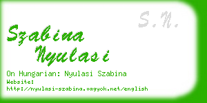 szabina nyulasi business card